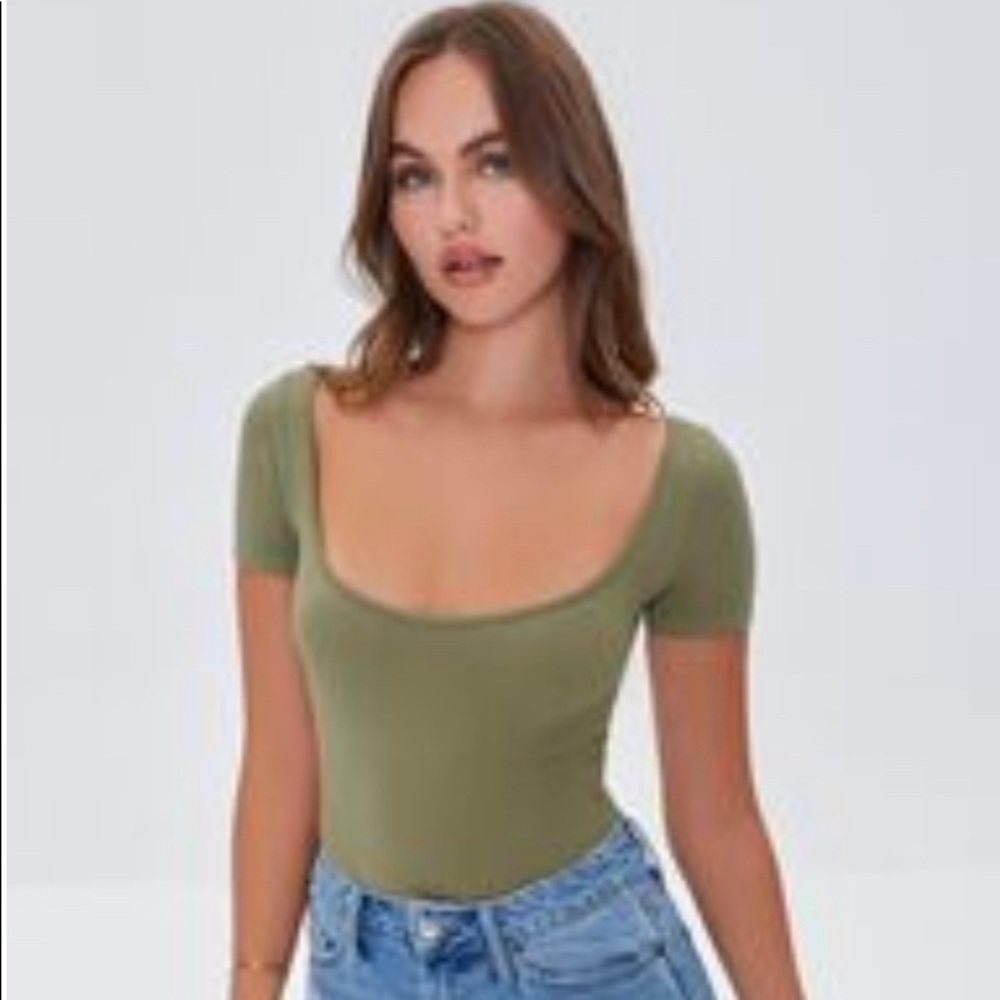 Army Green Bodysuit Green Shirt Forever 21